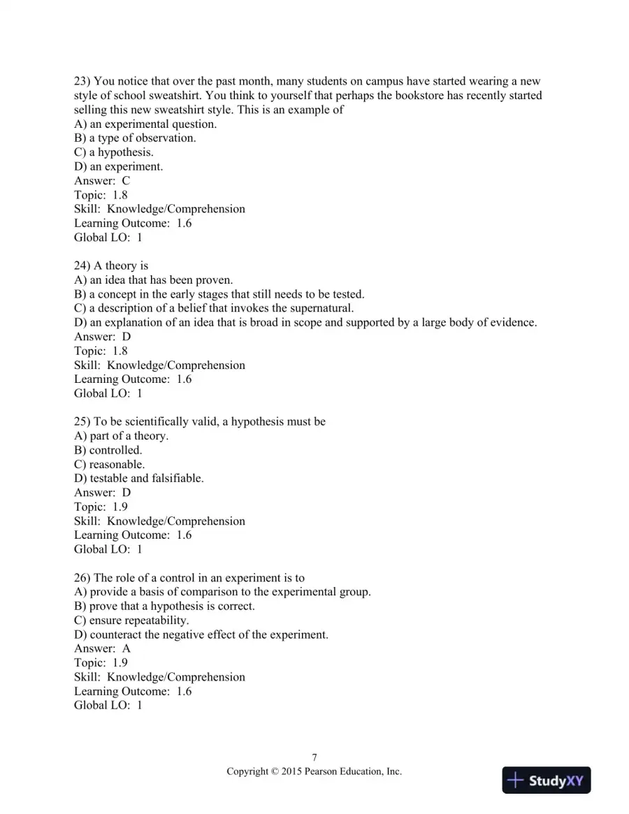 Campbell Biology: Concepts And Connections, Global Edition 8th Edition Test Bank, page 8