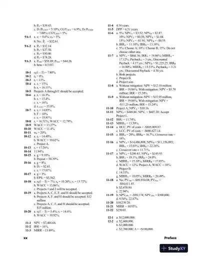 Fundamentals Of Financial Management, Concise, 8th Edition Solution Manual - Page 13 preview image