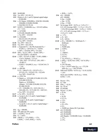 Fundamentals Of Financial Management, Concise, 8th Edition Solution Manual - Page 14 preview image