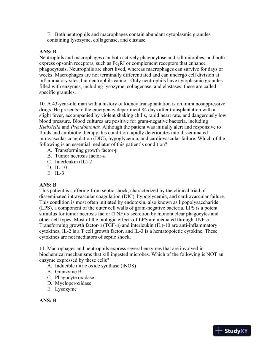 Basic Immunology: Functions and Disorders of the Immune System 4th Edition Test Bank, page 13