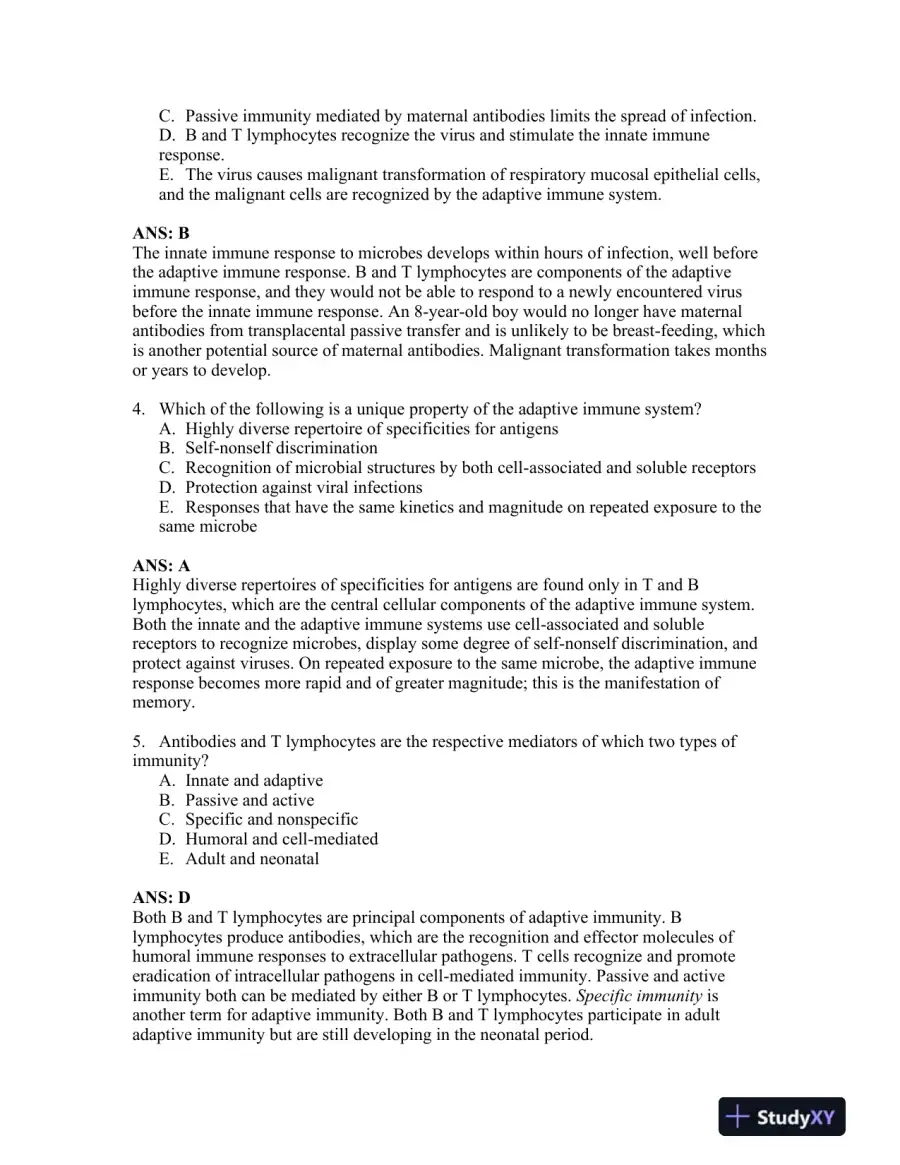 Basic Immunology: Functions and Disorders of the Immune System 4th Edition Test Bank, page 3