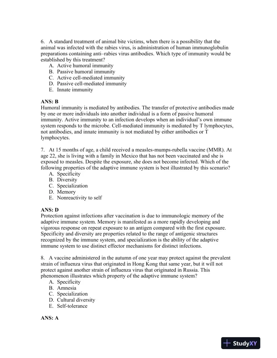 Basic Immunology: Functions and Disorders of the Immune System 4th Edition Test Bank, page 4