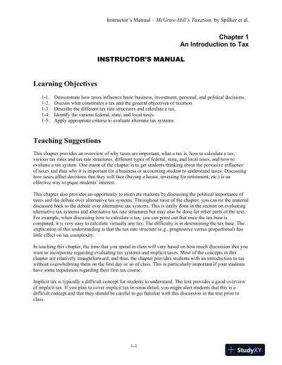 Lecture Notes For McGraw-Hill's Taxation of Individuals and Business Entities 2021 Edition, 12th Edition - Page 1 preview image