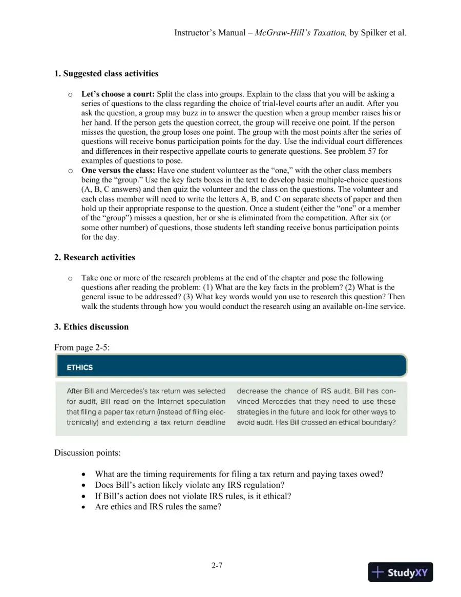 Lecture Notes For McGraw-Hill's Taxation of Individuals and Business Entities 2021 Edition, 12th Edition, page 14
