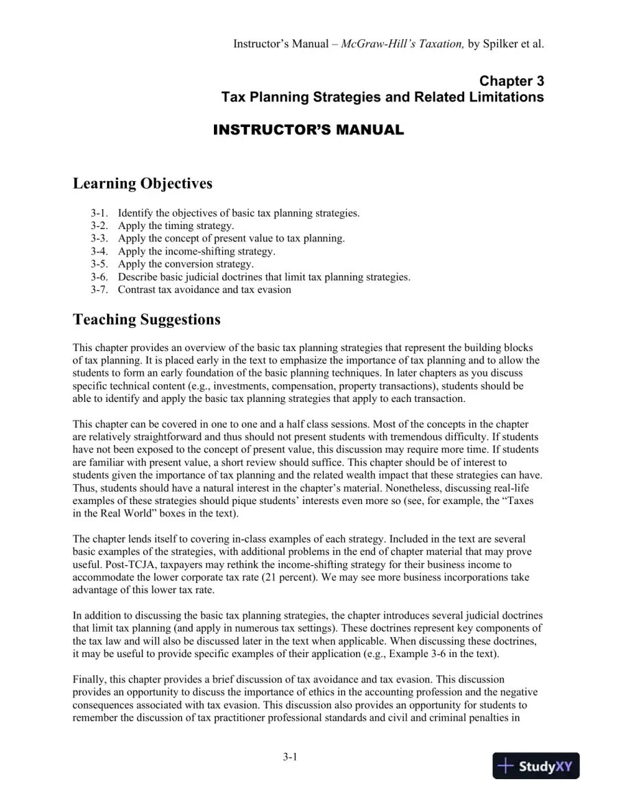 Lecture Notes For McGraw-Hill's Taxation of Individuals and Business Entities 2021 Edition, 12th Edition, page 15