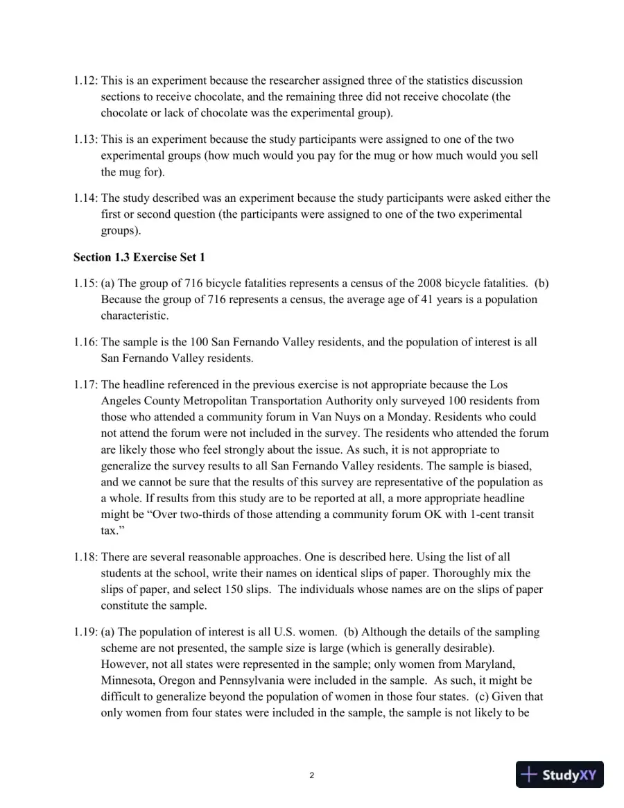 Solution Manual for Statistics: Learning from Data, 2nd Edition, page 5