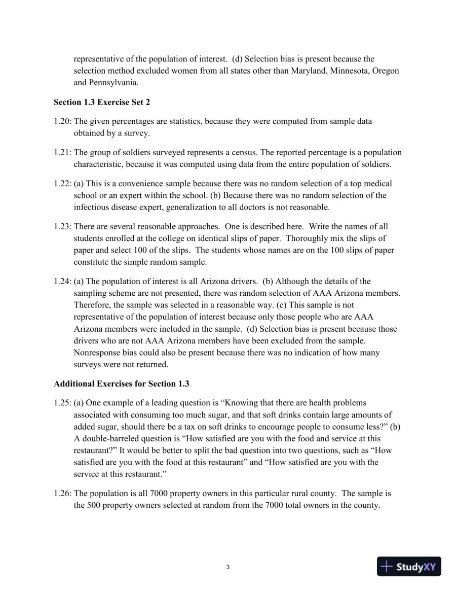 Solution Manual for Statistics: Learning from Data, 2nd Edition, page 6