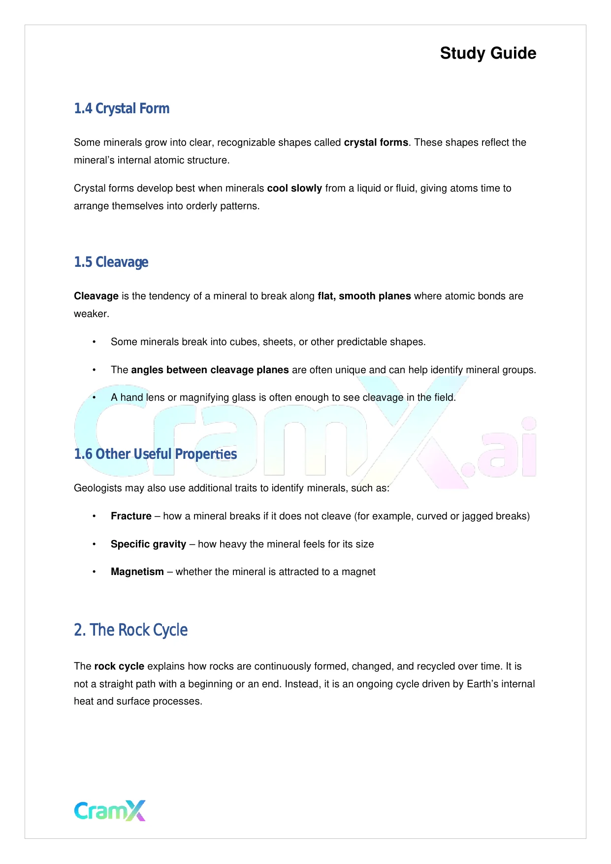 Geology - The Earth's Components - Page 3 preview image