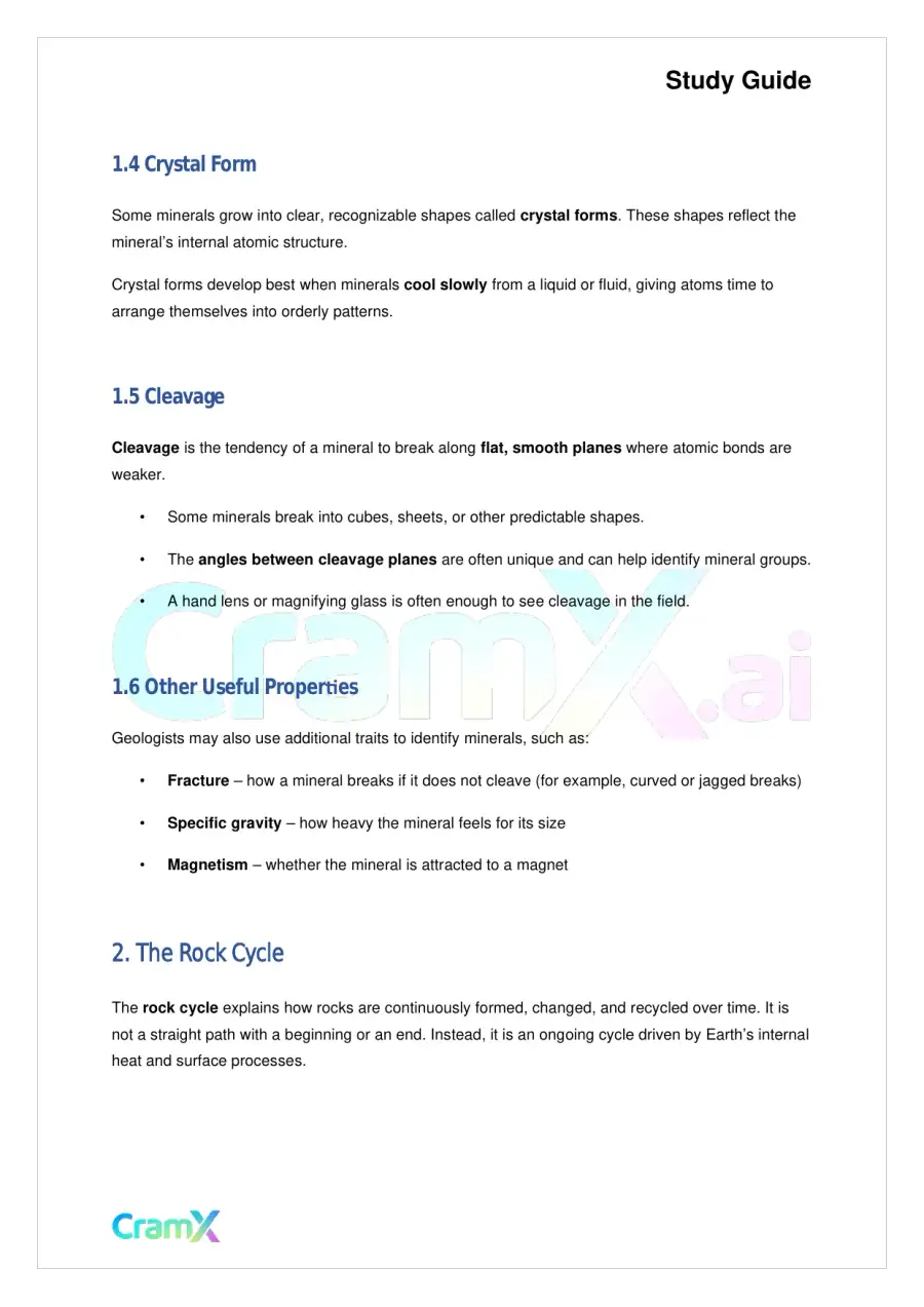 Geology - The Earth's Components, page 3