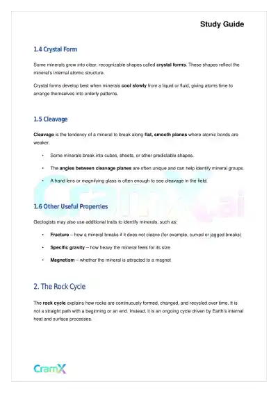 Geology - The Earth's Components - Page 3 preview image
