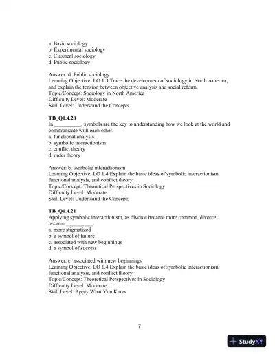 Solution Manual for Essentials of Sociology A Down-To-Earth Approach, 13th Edition - Page 10 preview image