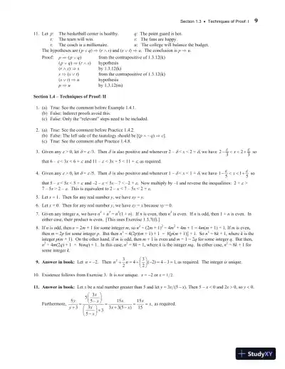 Solution Manual For Analysis with an Introduction to Proof, 5th Edition - Page 10 preview image