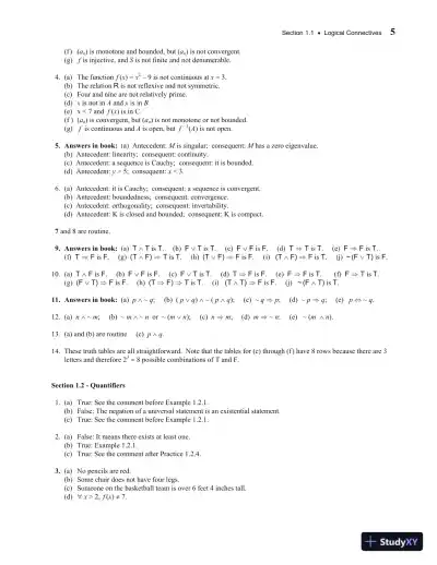 Solution Manual For Analysis with an Introduction to Proof, 5th Edition - Page 6 preview image