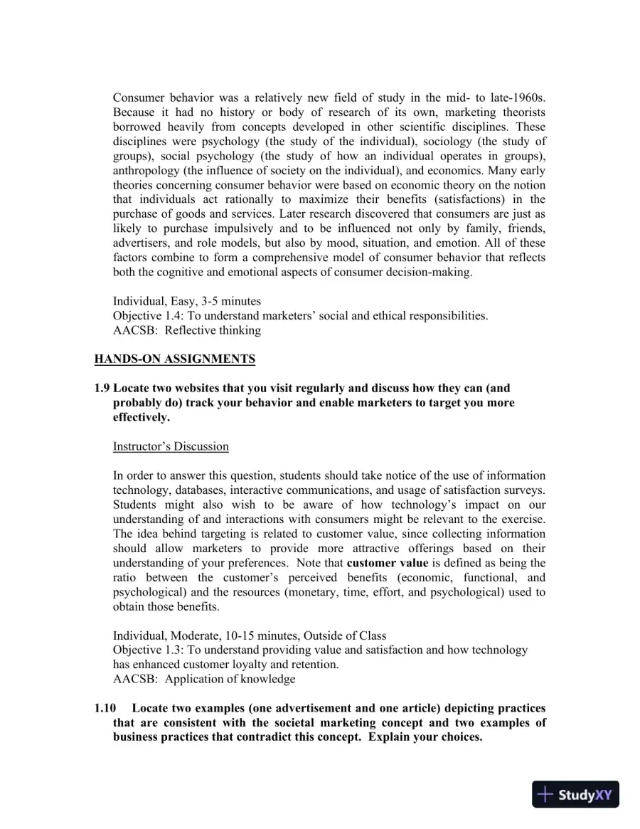 Consumer Behavior, 12th Edition Solution Manual, page 16