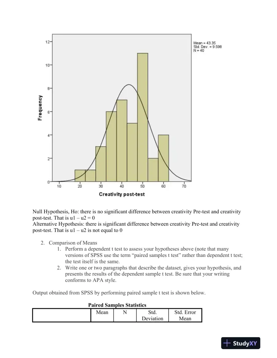 Impact of Creative Writing Courses on Creativity Scores: A Comparative Analysis Using Dependent and Independent t Tests, page 5