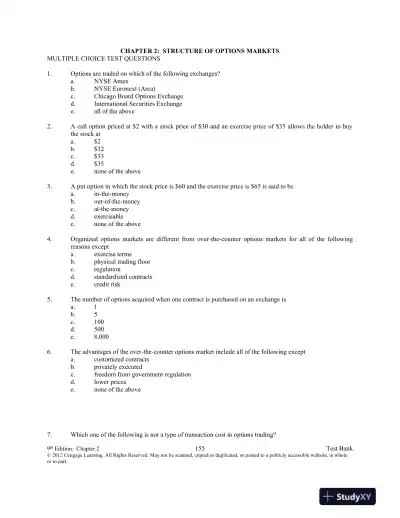 Test Bank For Introduction To Derivatives And Risk Management, 9th Edition - Page 6 preview image