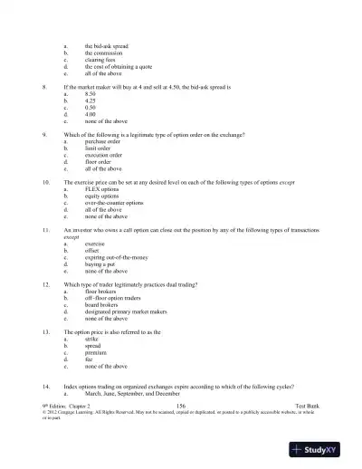 Test Bank For Introduction To Derivatives And Risk Management, 9th Edition - Page 7 preview image