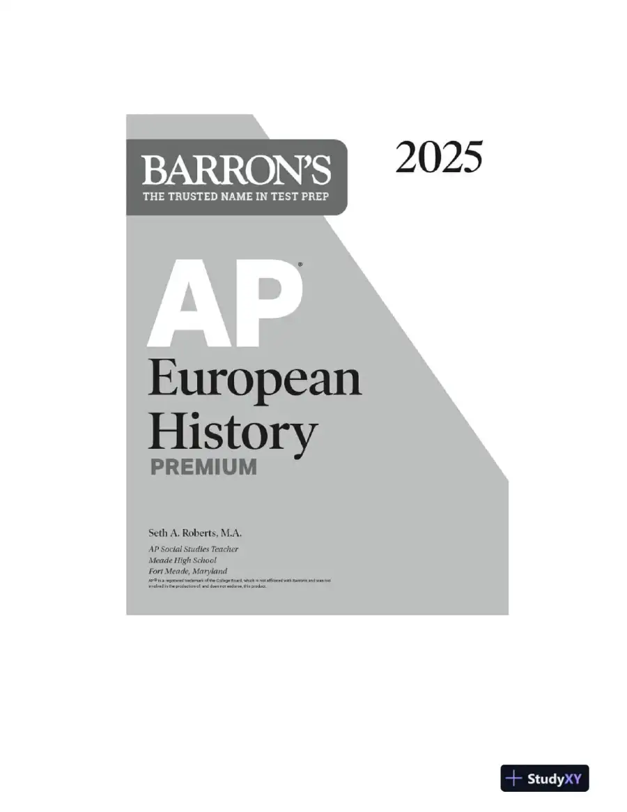 AP European History Premium, 2025: Prep Book with 5 Practice Tests + Comprehensive Review (2024), page 4