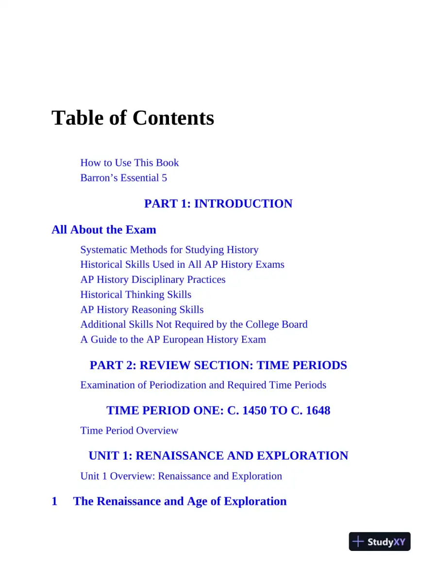 AP European History Premium, 2025: Prep Book with 5 Practice Tests + Comprehensive Review (2024), page 9