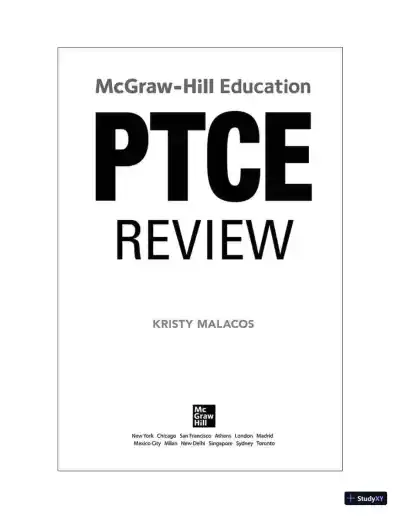 McGraw-Hill Education PTCE Review, 1st Edition (2020) - Page 4 preview image