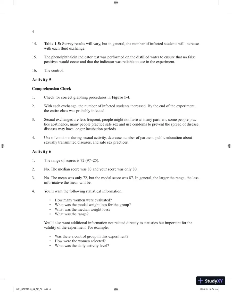 Solution Manual for Thinking About Biology An Introductory Laboratory Manual, 5th Edition, page 12