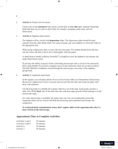 Solution Manual for Thinking About Biology An Introductory Laboratory Manual, 5th Edition - Page 16 preview image