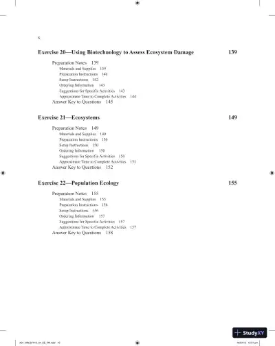 Solution Manual for Thinking About Biology An Introductory Laboratory Manual, 5th Edition - Page 8 preview image