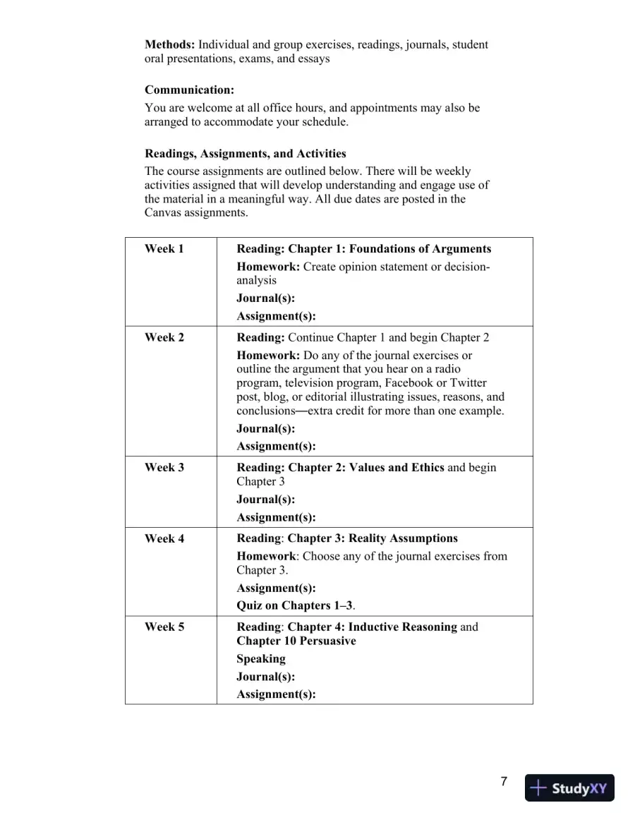 Test Bank for Becoming a Critical Thinker: A User-Friendly Manual, 7th Edition, page 7