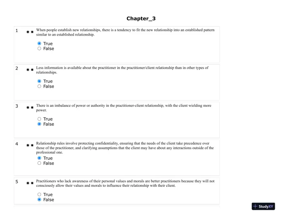 Test Bank For Developing Helping Skills: A Step-by-Step Approach to Competency, 3rd Edition, page 18