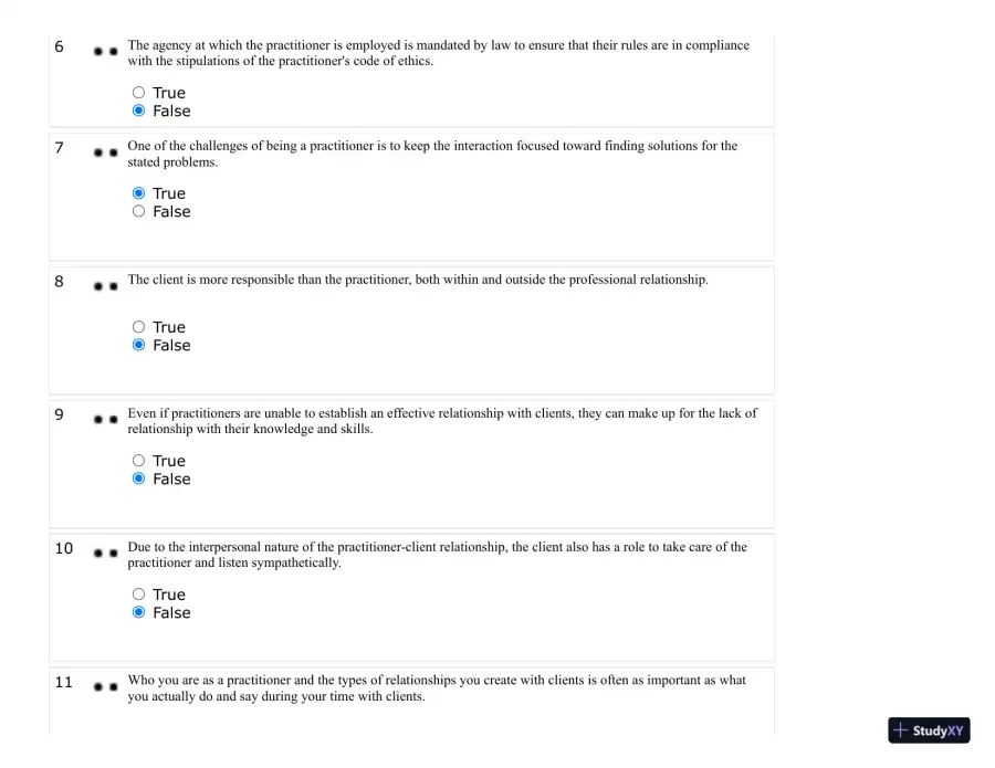 Test Bank For Developing Helping Skills: A Step-by-Step Approach to Competency, 3rd Edition, page 19