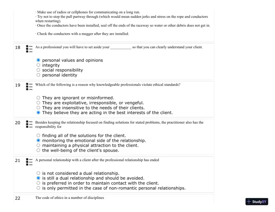 Test Bank For Developing Helping Skills: A Step-by-Step Approach to Competency, 3rd Edition, page 22