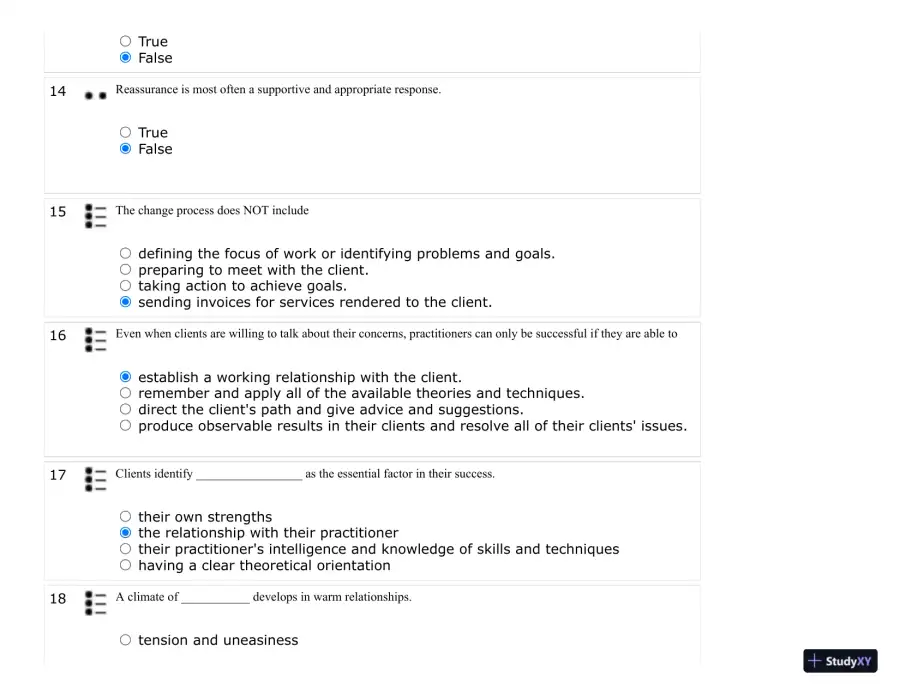 Test Bank For Developing Helping Skills: A Step-by-Step Approach to Competency, 3rd Edition, page 29