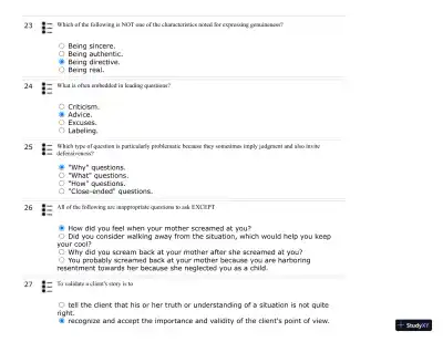 Test Bank For Developing Helping Skills: A Step-by-Step Approach to Competency, 3rd Edition - Page 31 preview image