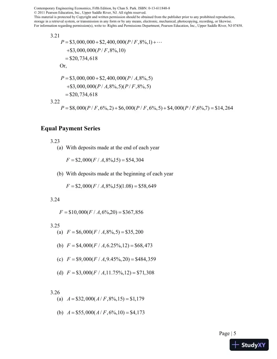 Solution Manual For Contemporary Engineering Economics, 5th Edition, page 10