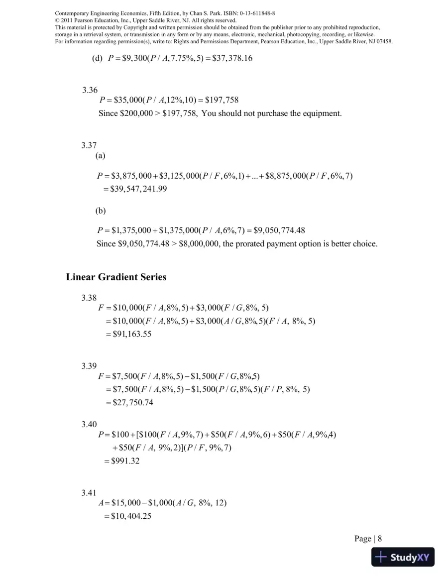 Solution Manual For Contemporary Engineering Economics, 5th Edition, page 13