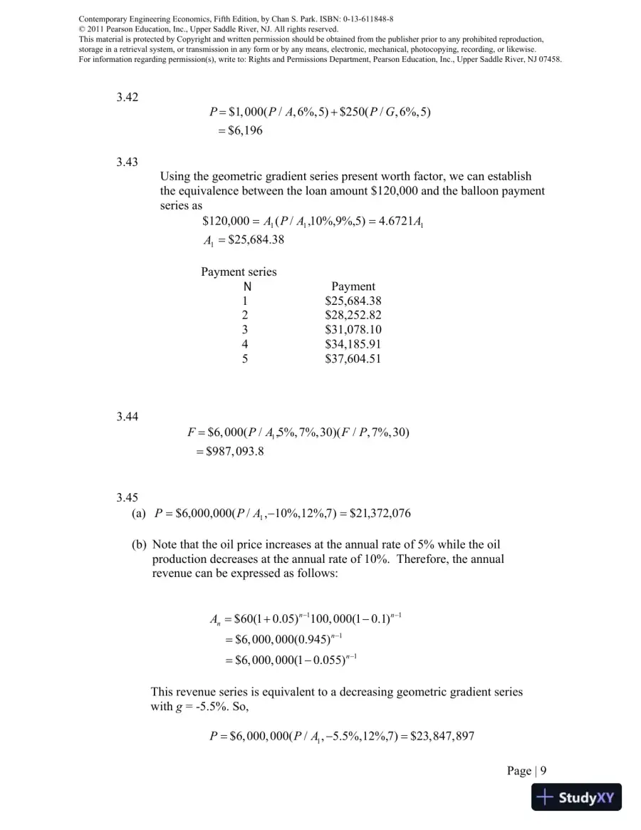 Solution Manual For Contemporary Engineering Economics, 5th Edition, page 14