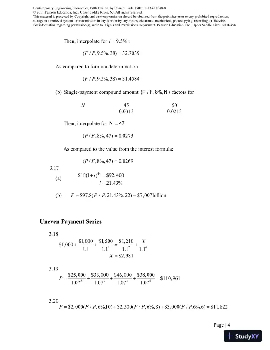 Solution Manual For Contemporary Engineering Economics, 5th Edition, page 9