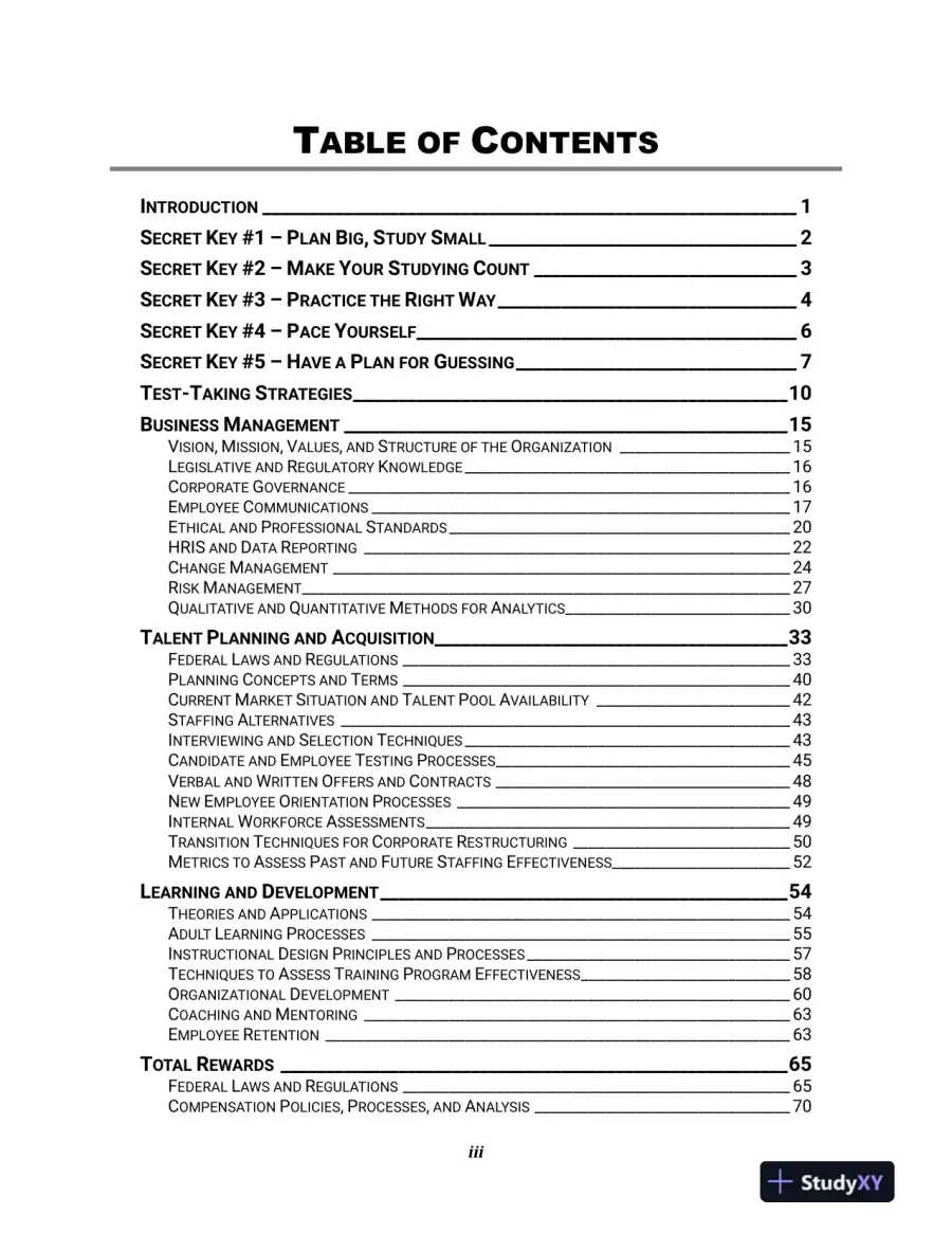 PHR Study Guide 2023-2024 - 3 Full-Length Practice Tests, HRCI PHR Certification Exam (2022), page 10