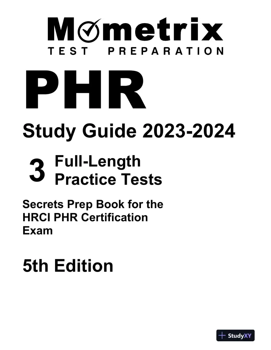 PHR Study Guide 2023-2024 - 3 Full-Length Practice Tests, HRCI PHR Certification Exam (2022), page 6