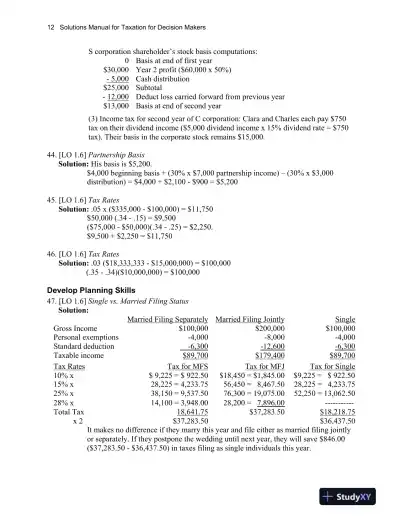 Taxation For Decision Makers, 2016 6th Edition Solution Manual - Page 13 preview image