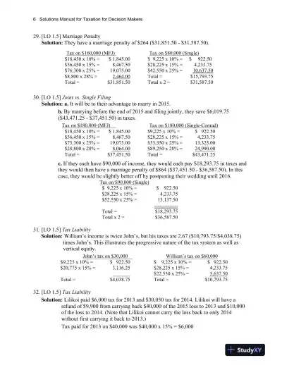 Taxation For Decision Makers, 2016 6th Edition Solution Manual - Page 7 preview image