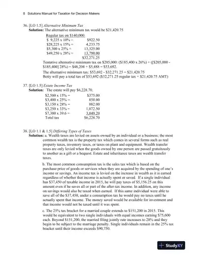 Taxation For Decision Makers, 2016 6th Edition Solution Manual - Page 9 preview image