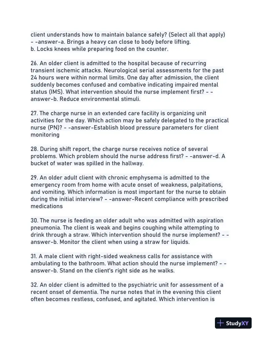 2023-2024 HESI RN Pharmacology Actual Exam With Answers (180 Solved Questions), page 6