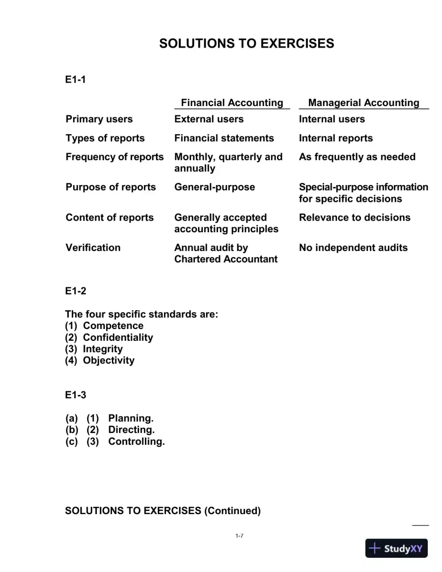 Managerial Accounting: Tools For Business Decision-Making, Third Canadian Edition Solution Manual, page 8