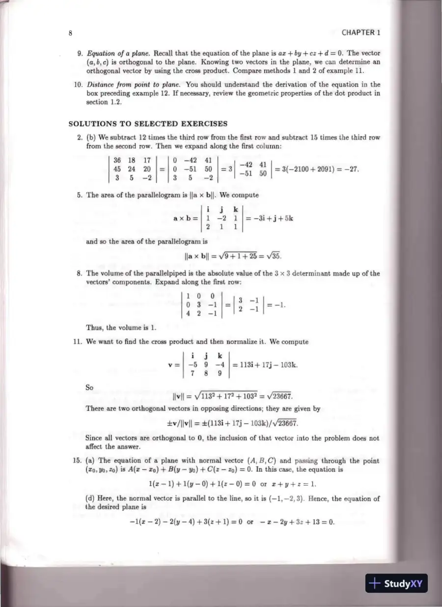Solution Manual for Vector Calculus, 5th Edition, page 10