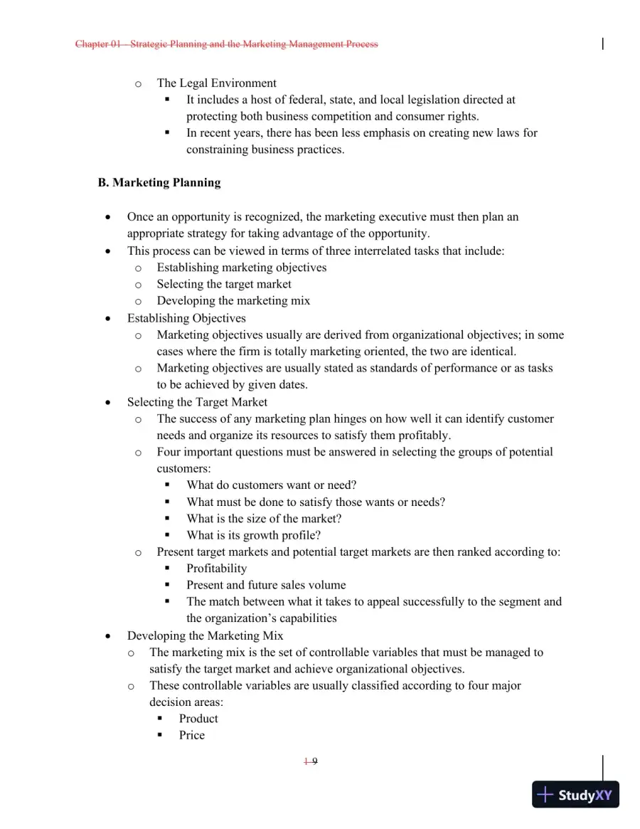 Class Notes For A Preface to Marketing Management, 14th Edition, page 10
