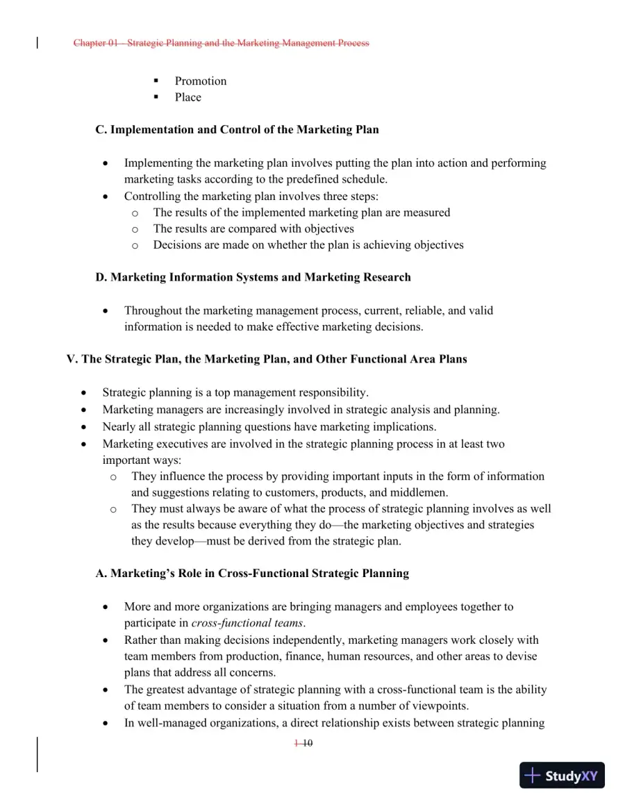 Class Notes For A Preface to Marketing Management, 14th Edition, page 11