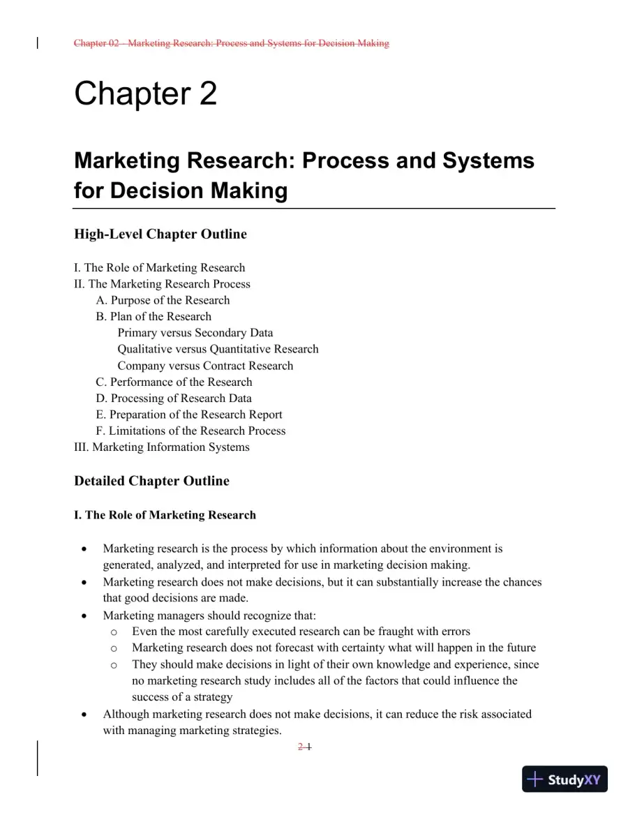 Class Notes For A Preface to Marketing Management, 14th Edition, page 16