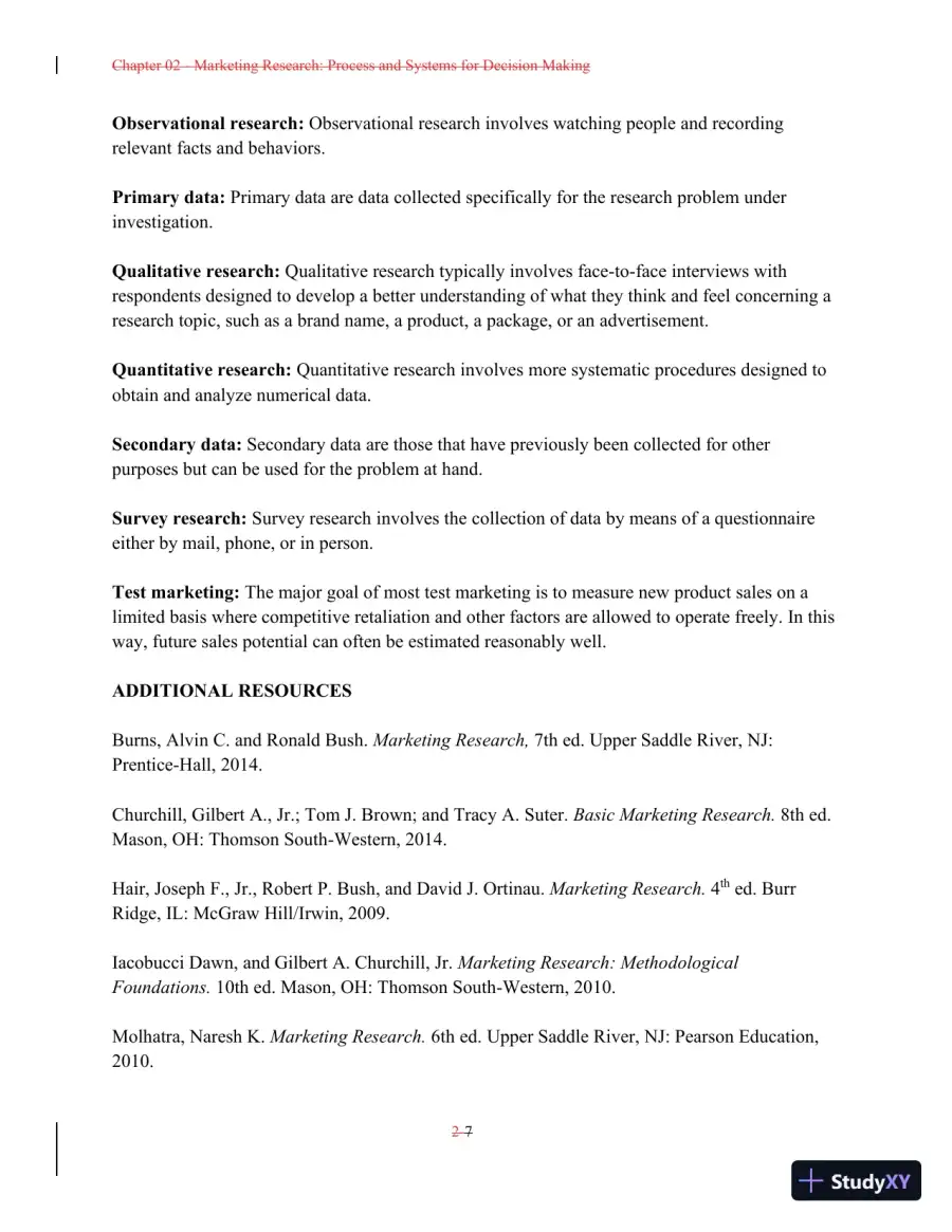 Class Notes For A Preface to Marketing Management, 14th Edition, page 22