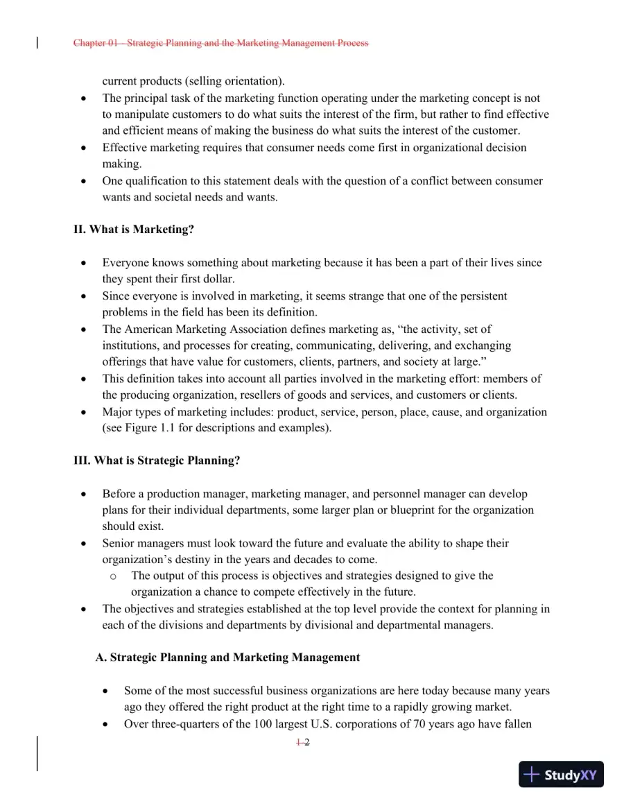 Class Notes For A Preface to Marketing Management, 14th Edition, page 3